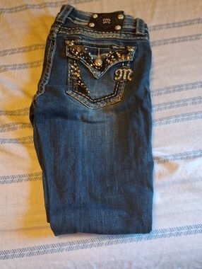 Miss Me Dark Blue Embellished Jeans